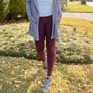 Size XL woman’s high waist ultra flex leggings maroon color